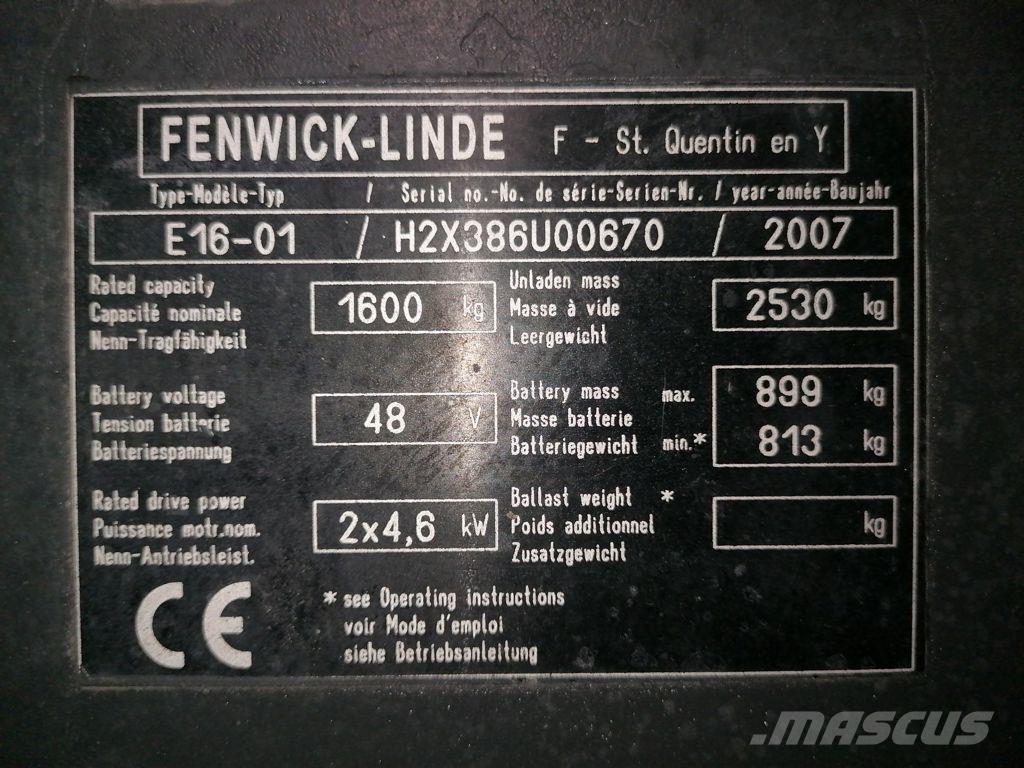 Linde E16-01 Wózki elektryczne