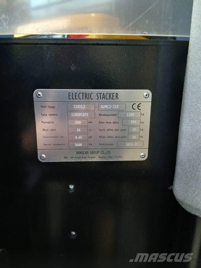 Hangcha CDD12 - LI-ION Wózki widłowe unoszące z dyszlem