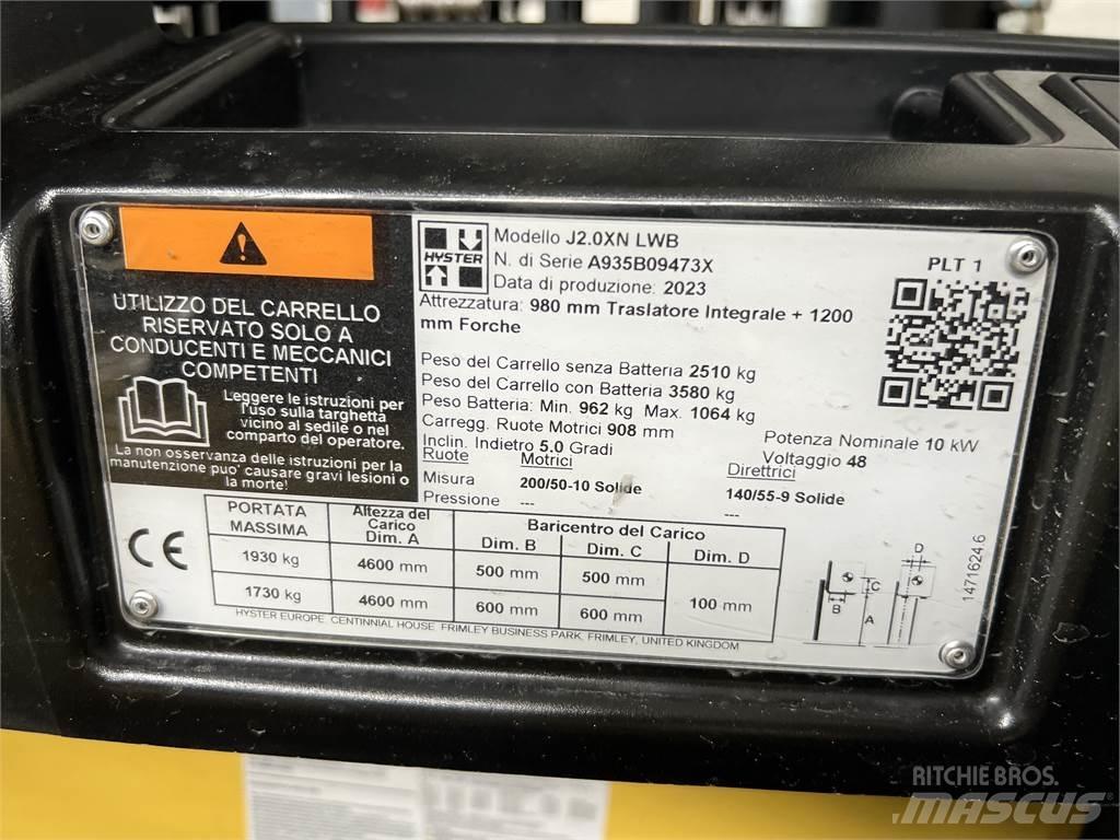 Hyster J2.0XN/ NEU Wózki elektryczne