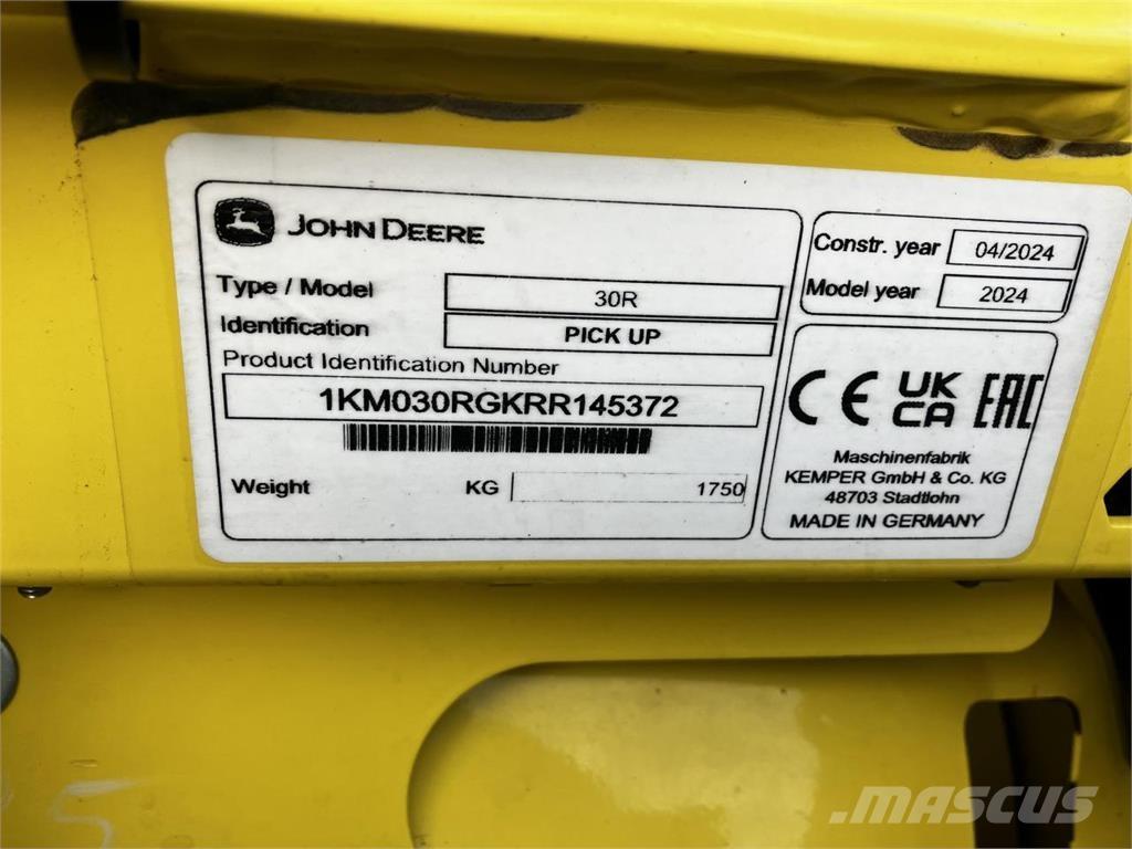 John Deere 30R Akcesoria do kombajnów zbożowych