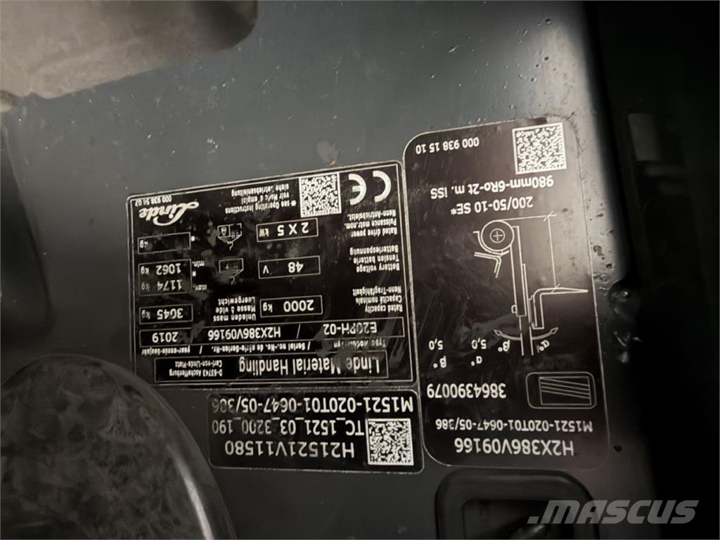 Linde E 20PH-02 Wózki elektryczne