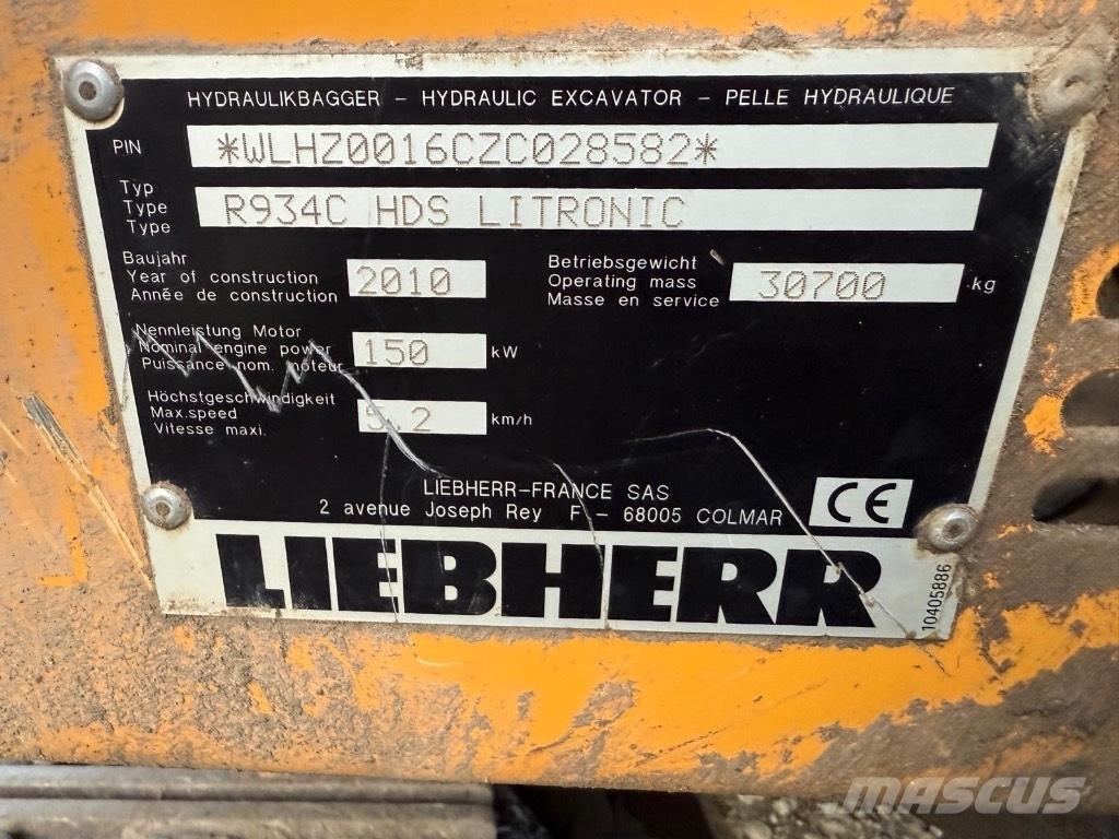 Liebherr R 934 C Koparki gąsienicowe