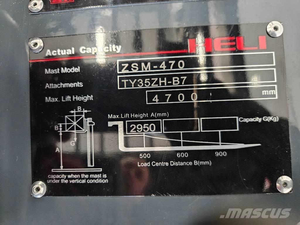 Heli CPCD 35 DIESEL Wózki Diesla