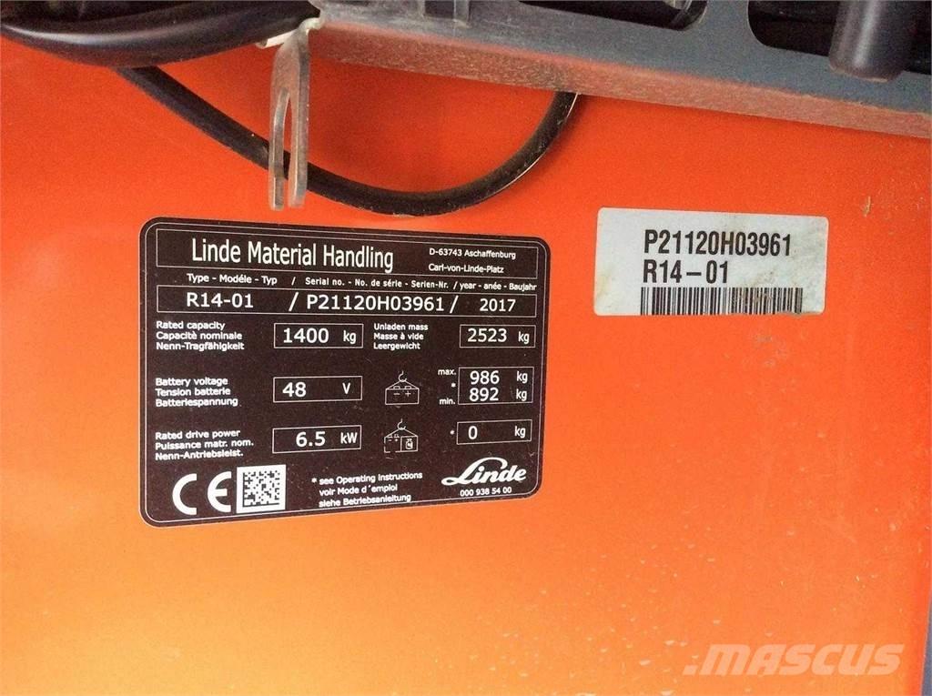 Linde R14 Wózki widłowe wysokiego składowania