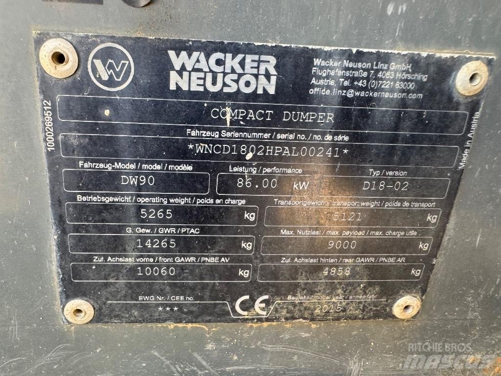 Wacker Neuson DW 90 Wozidła kolebkowe