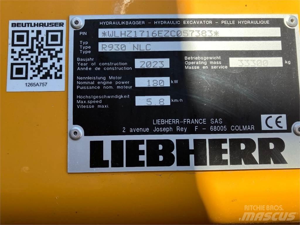 Liebherr R930 Koparki gąsienicowe
