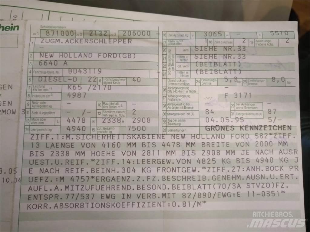 Ford 6640 Ciągniki rolnicze