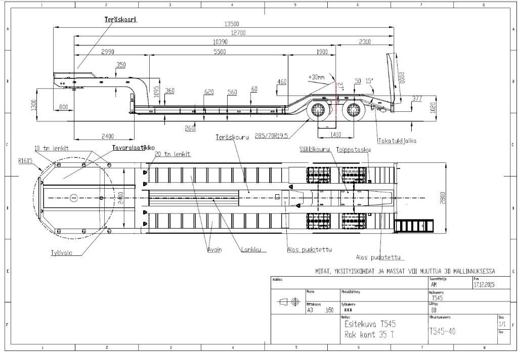 Siimet T545-37 Naczepy niskopodłogowe