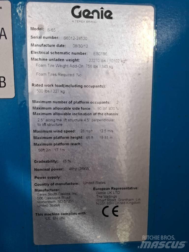 Genie S 65 Podnośniki teleskopowe