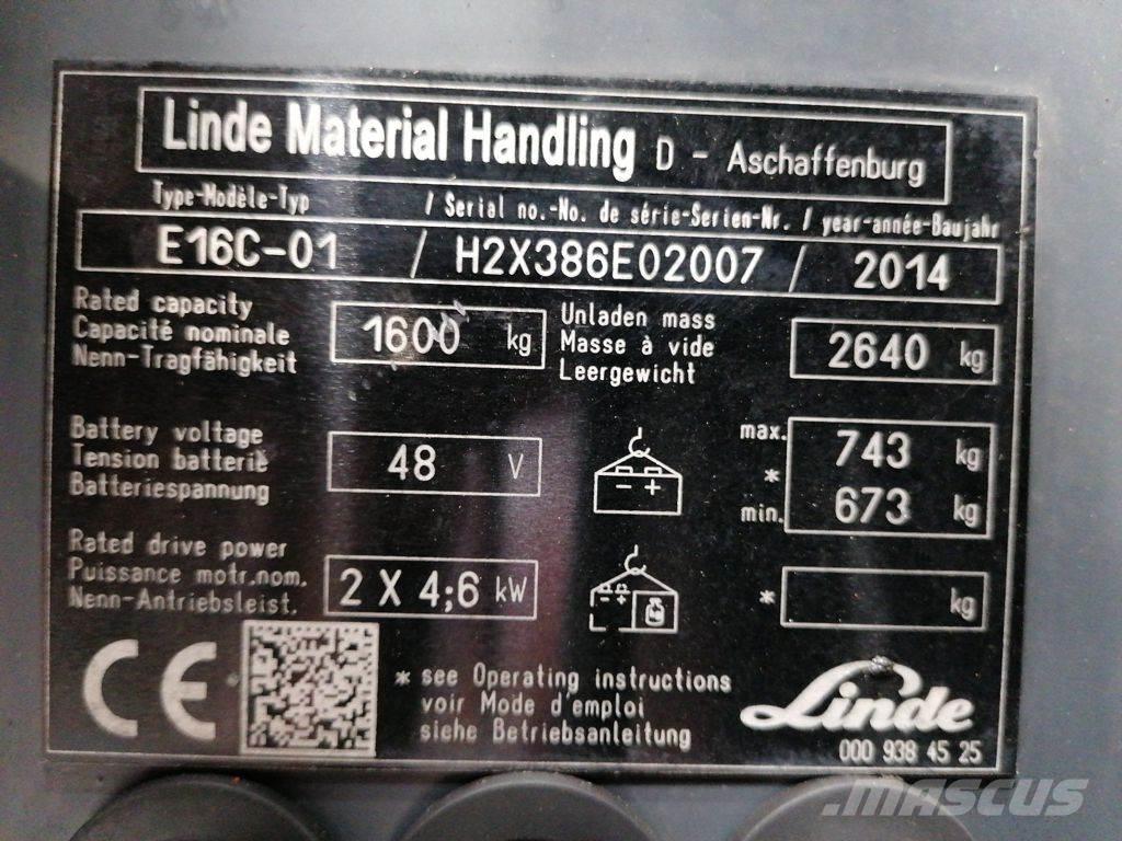 Linde E16C-01 Wózki elektryczne