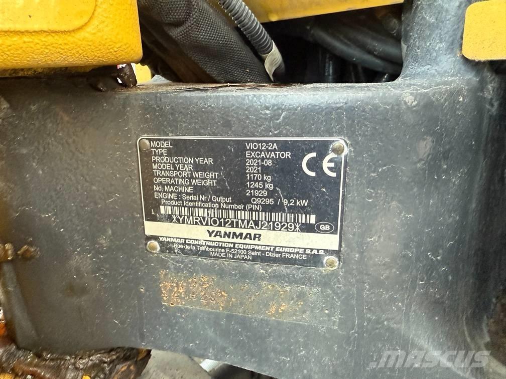 Yanmar Vio 12 Minikoparki