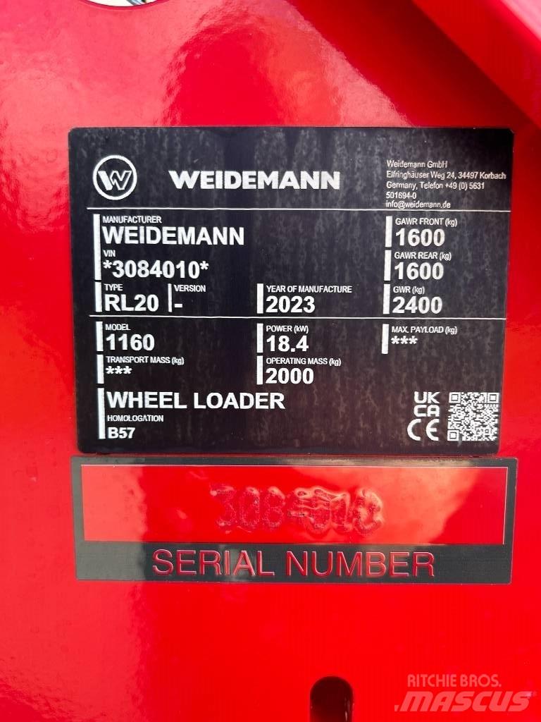 Weidemann 1160 Ładowarki wielofunkcyjne