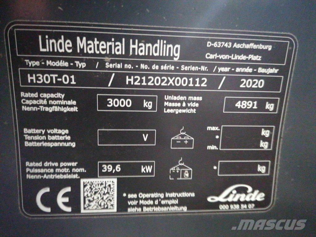 Linde H30T-01 Wózki LPG