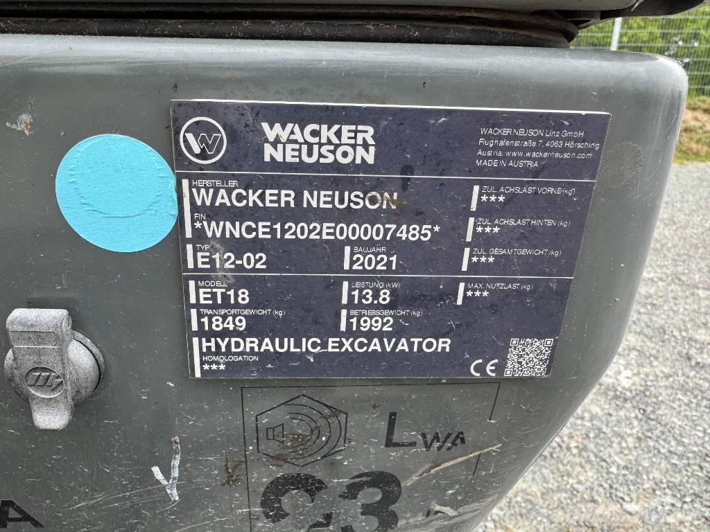 Wacker Neuson ET18 Koparki gąsienicowe