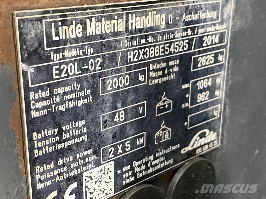Linde E20L-02 Wózki elektryczne