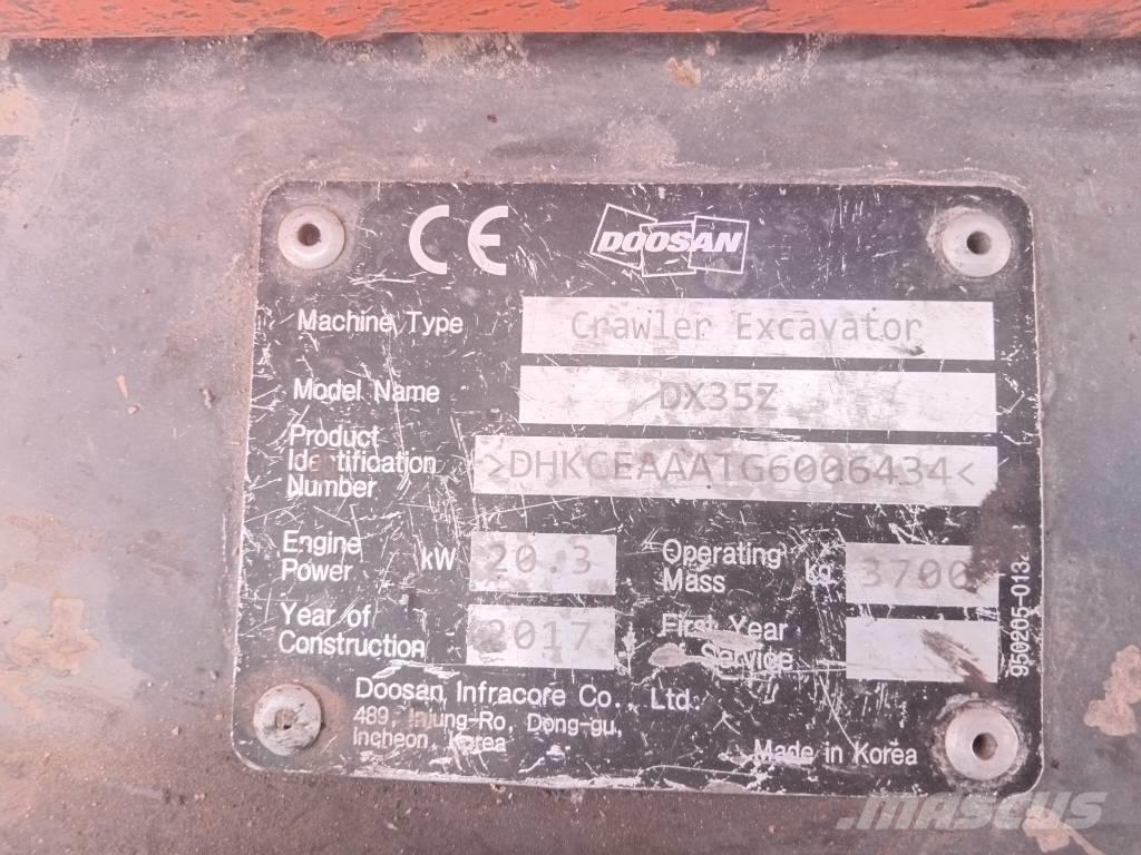 Doosan DX 35 Z Minikoparki