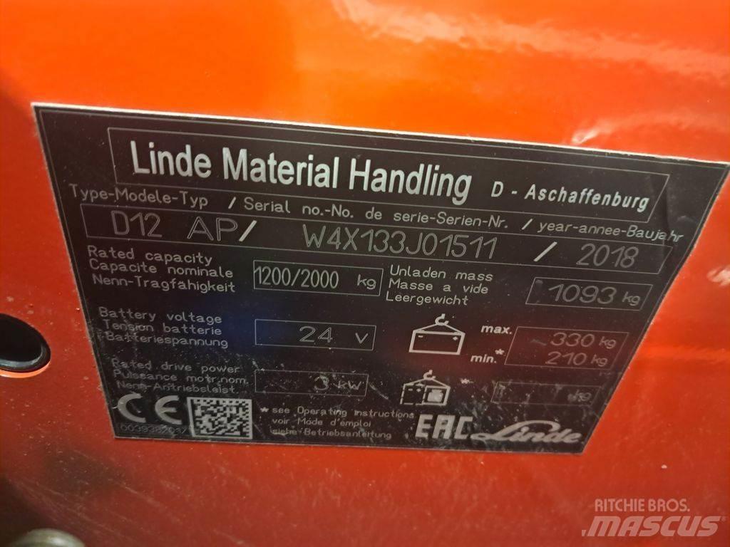 Linde D12 AP Wózki widłowe unoszące z dyszlem