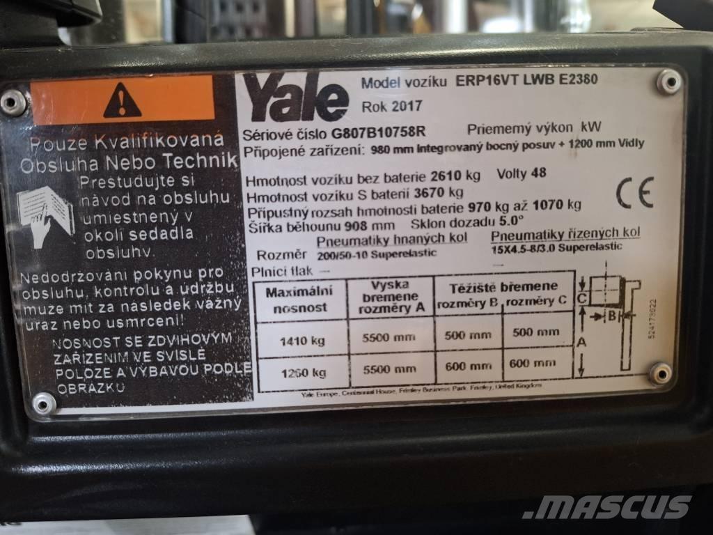Yale ERP 16 VT Wózki elektryczne