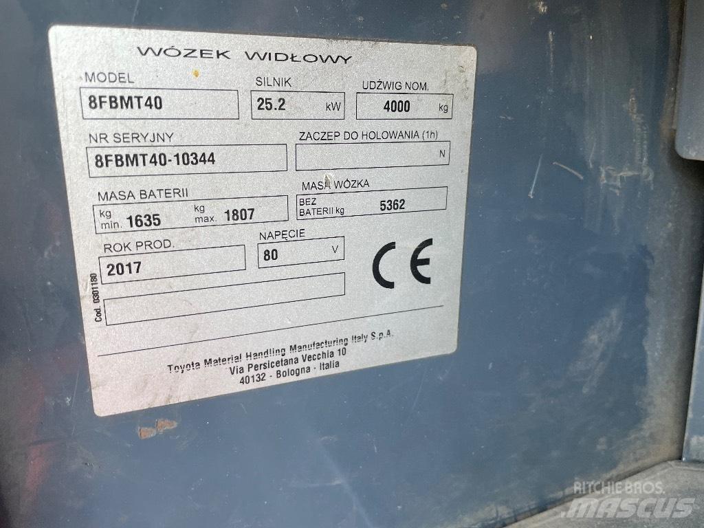 Toyota 8FBMT40 Wózki elektryczne