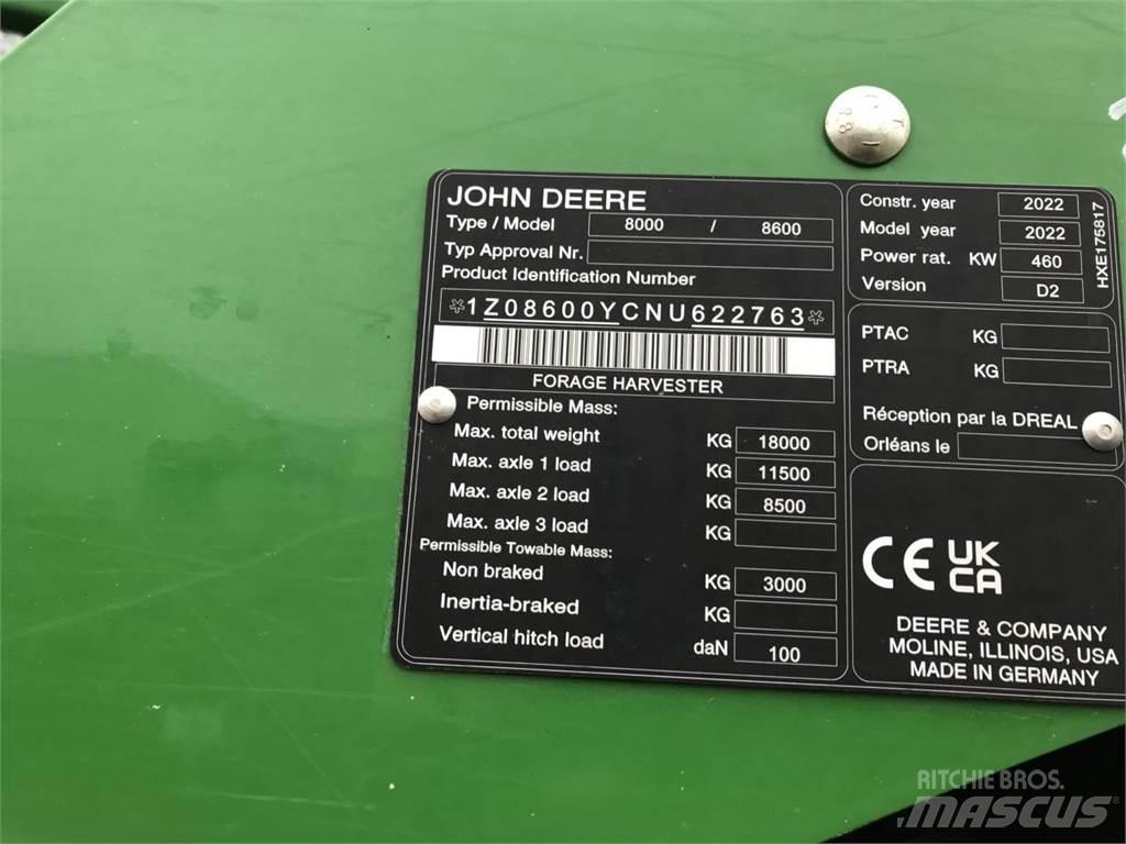 John Deere 8600 Sieczkarnie samojezdne