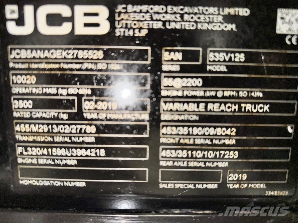 JCB 535-125 Hiviz Ładowarki teleskopowe
