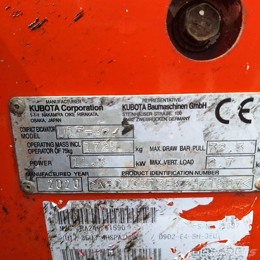 Kubota U 17-3 Minikoparki