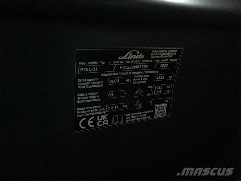 Linde E35L Wózki elektryczne