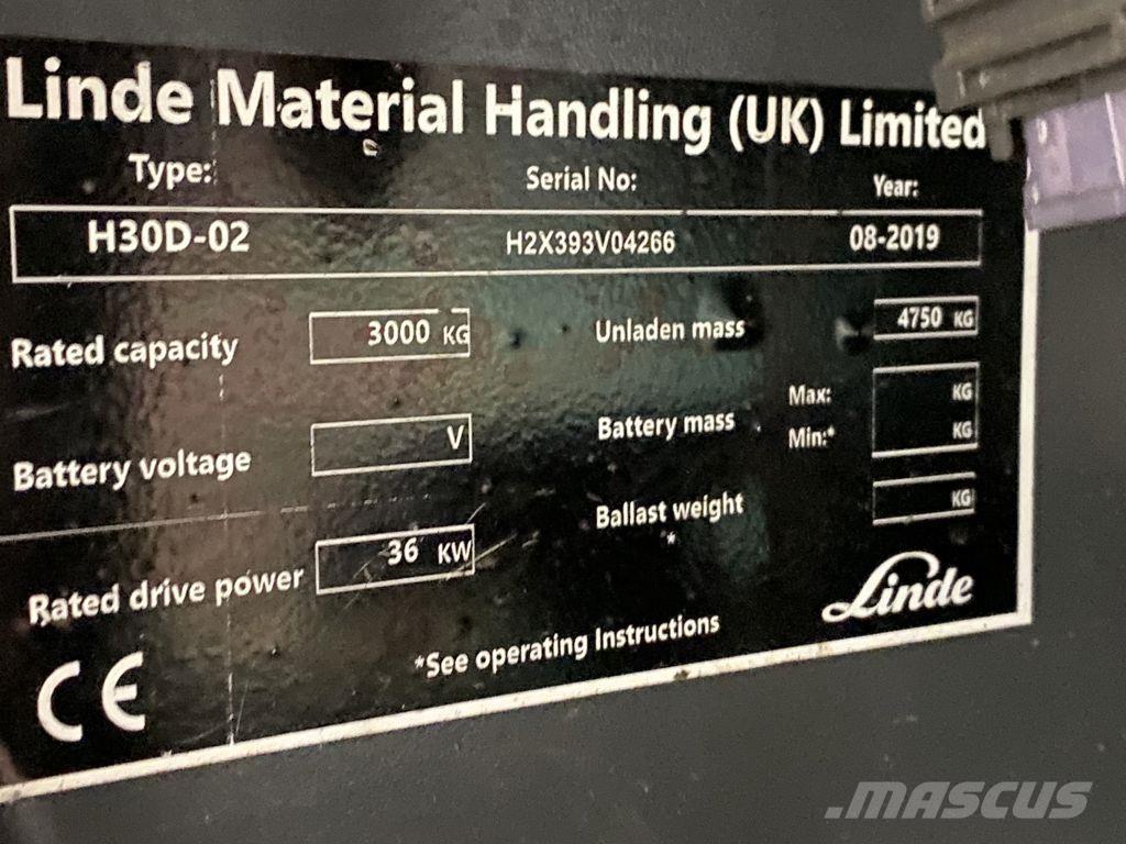 Linde H30D-02 Wózki Diesla