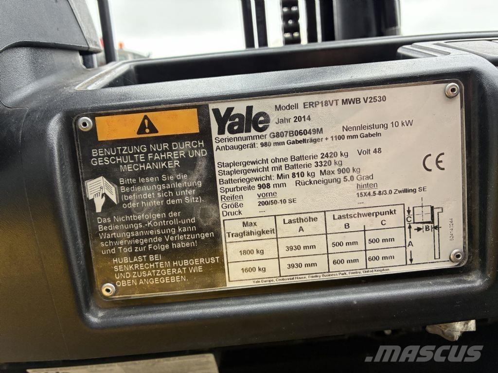 Yale ERP 18VT Wózki elektryczne