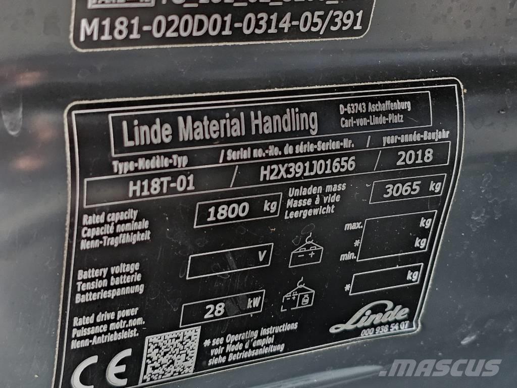 Linde H18T-01 Wózki LPG