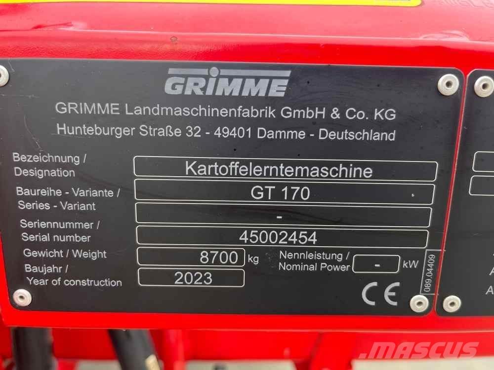 Grimme GT 170 Kombajny ziemniaczane i kopaczki