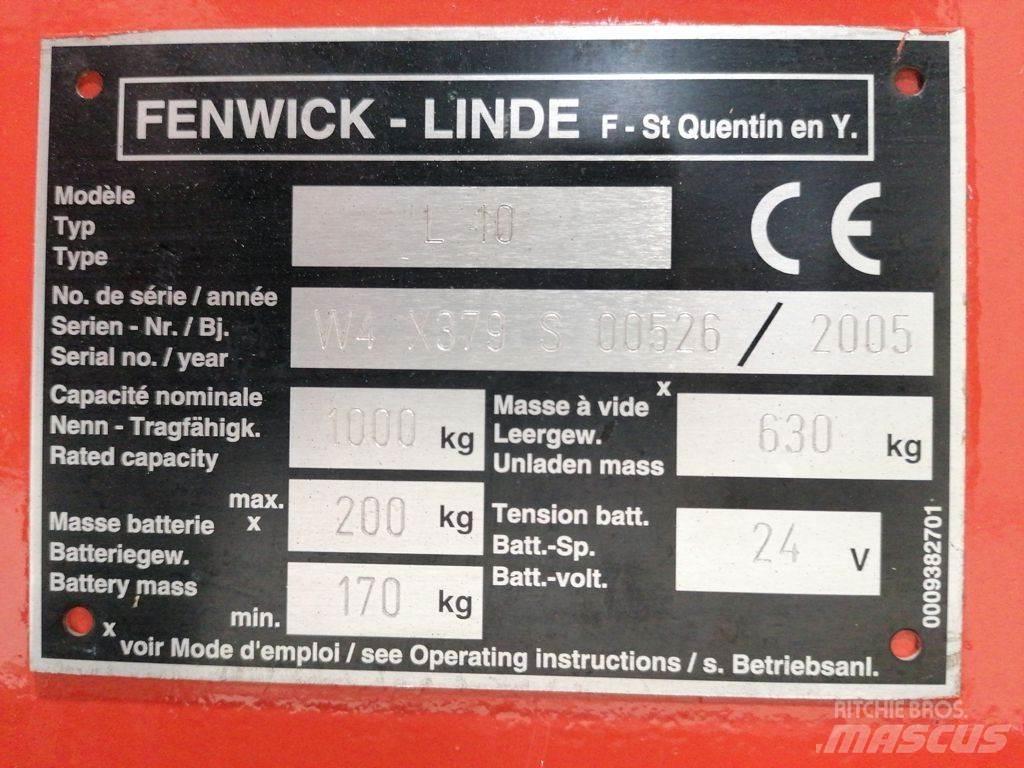 Linde L10 Wózki widłowe unoszące z dyszlem