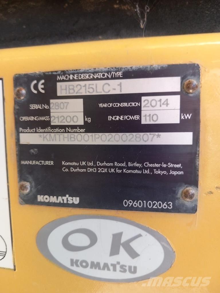 Komatsu HB 215 LC-1 Przekładnie i skrzynie biegów