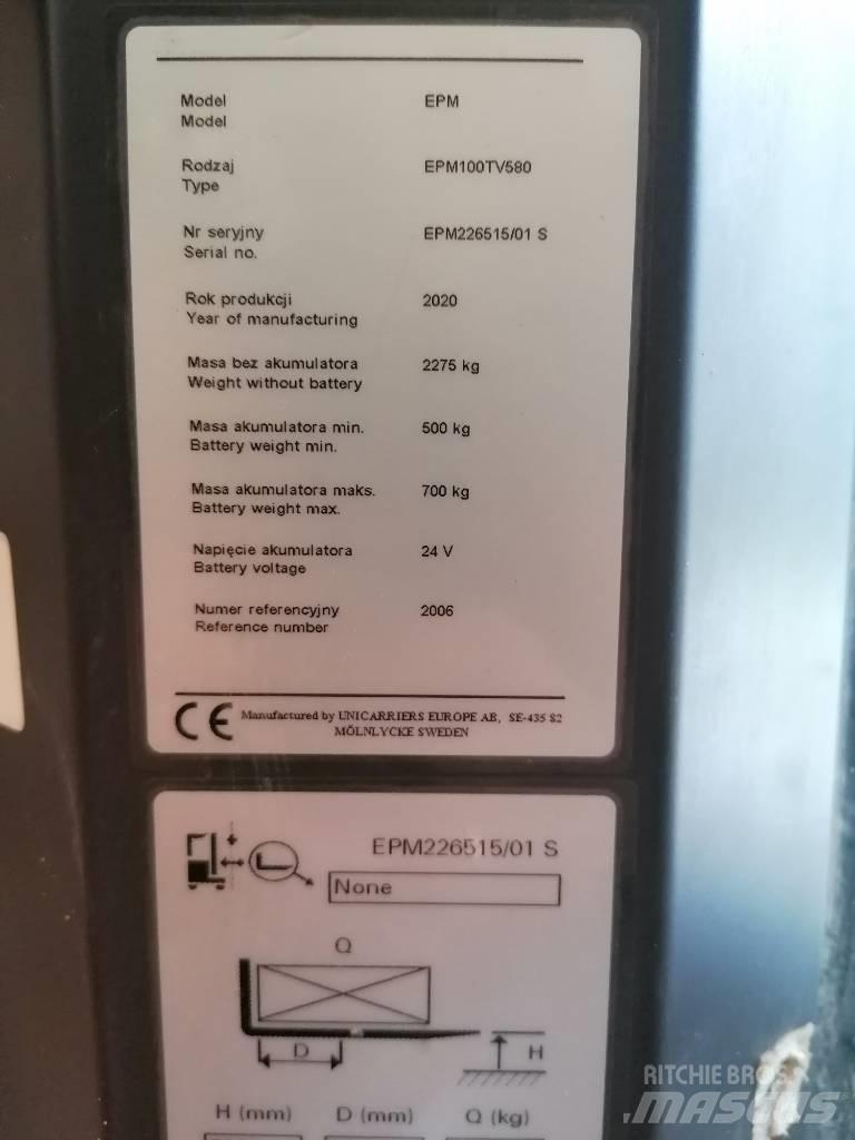 UniCarriers EPM100 Wózki kompletacyjne wysoko unoszące