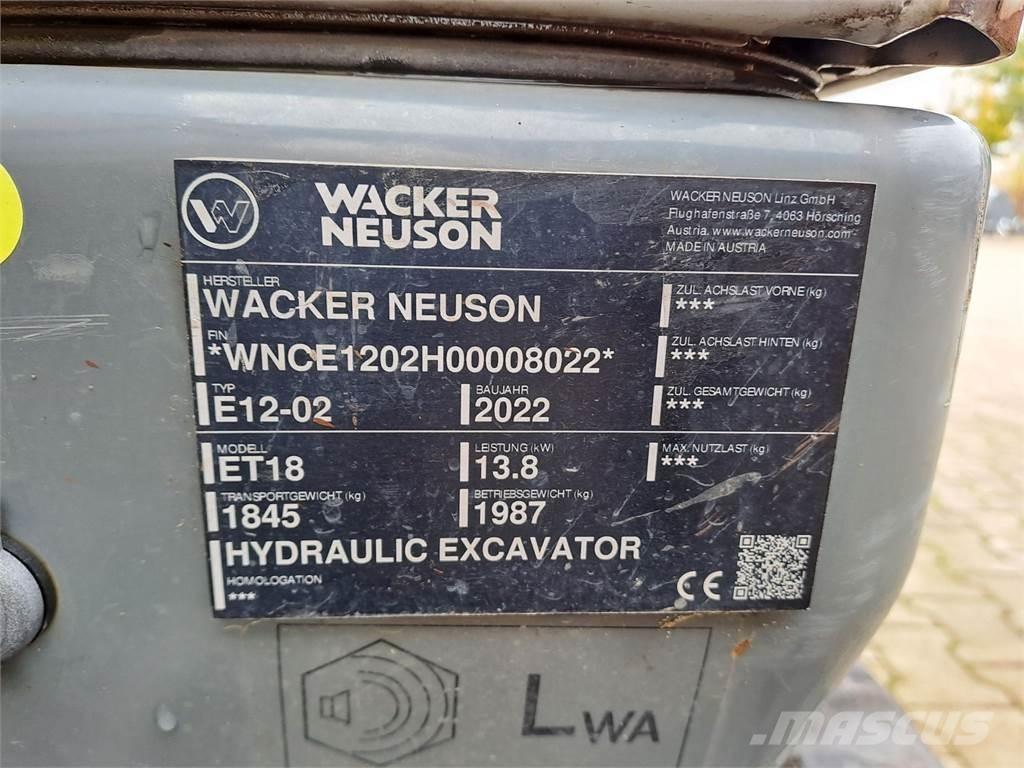Wacker Neuson ET18 Koparki gąsienicowe