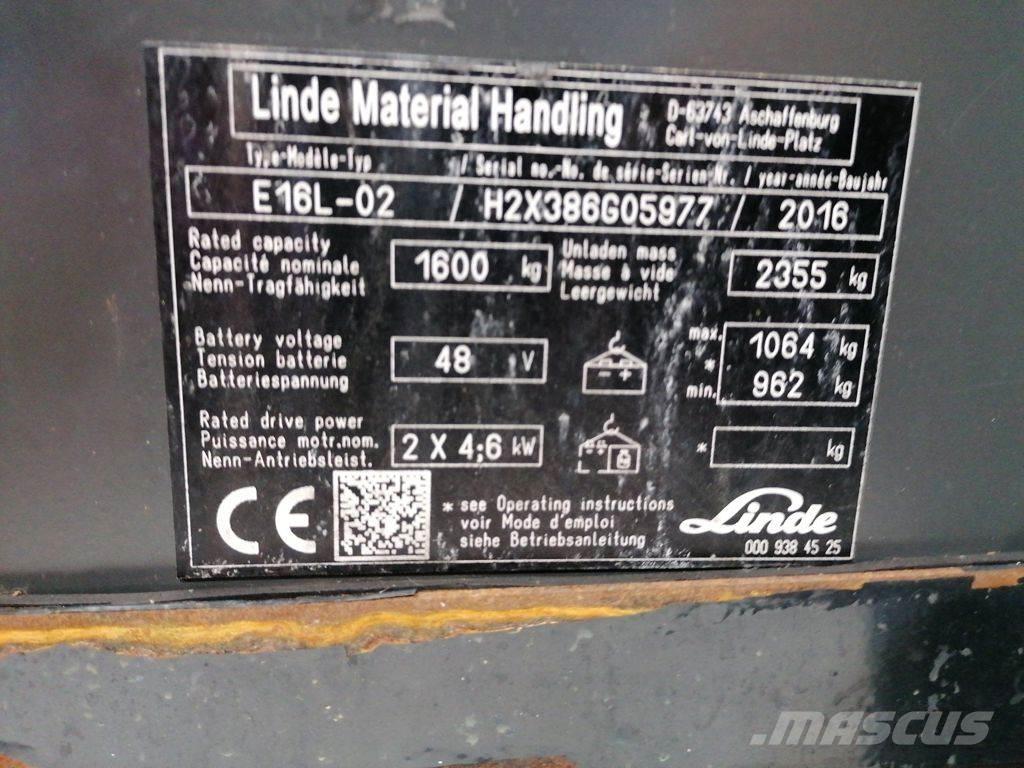 Linde E16L-02 Wózki elektryczne