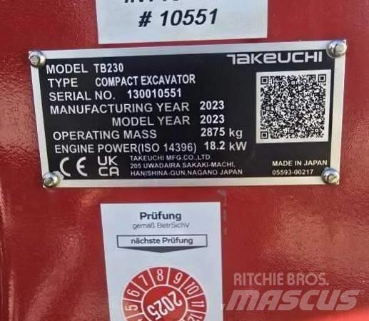 Takeuchi TB 230 Minikoparki