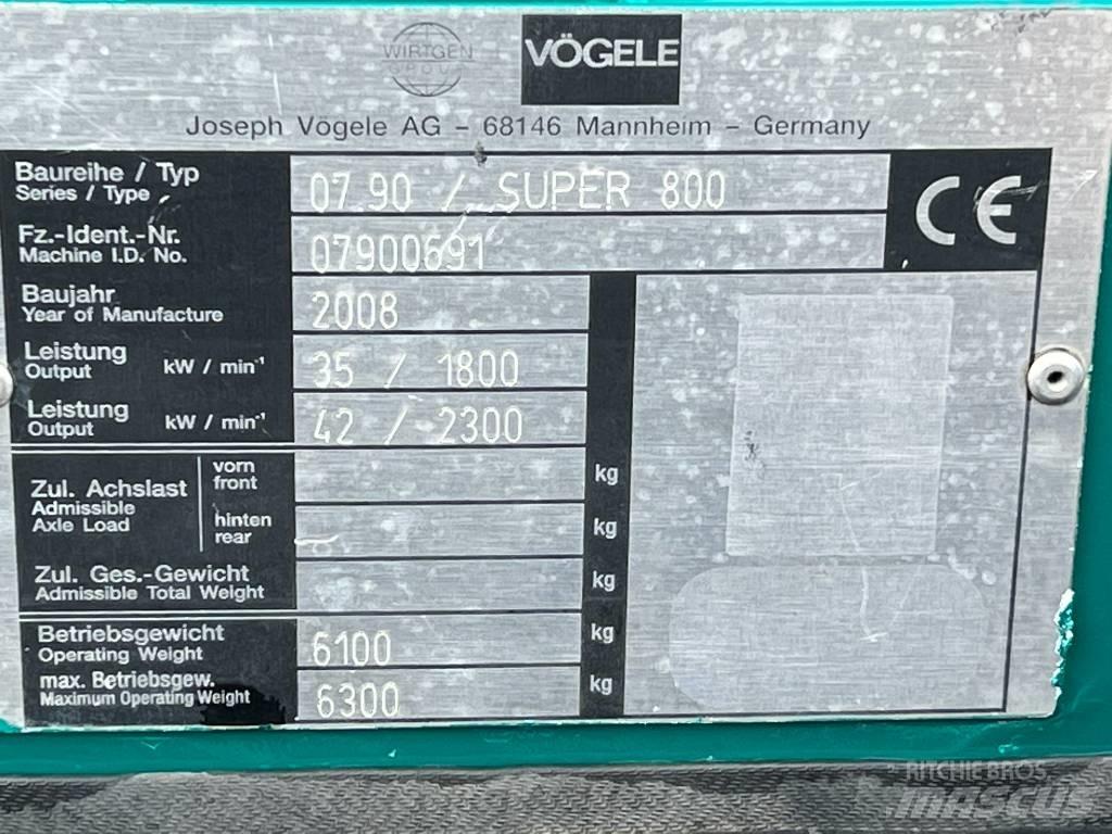 Vögele Super 800 Rozściełacze do asfaltu