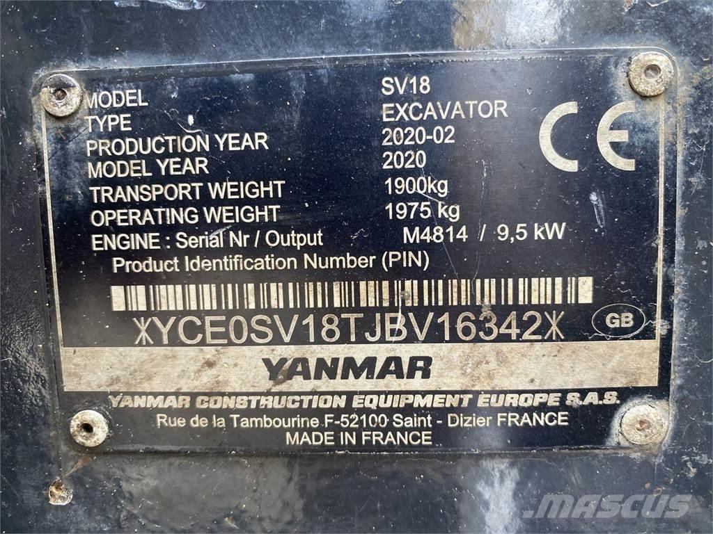 Yanmar SV18 Koparki kołowe