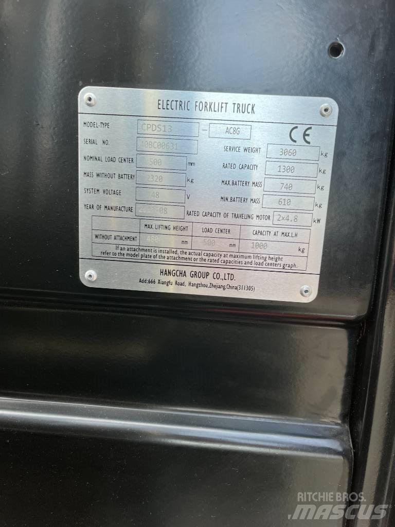 Hangcha CPDS13-AC8G Wózki elektryczne
