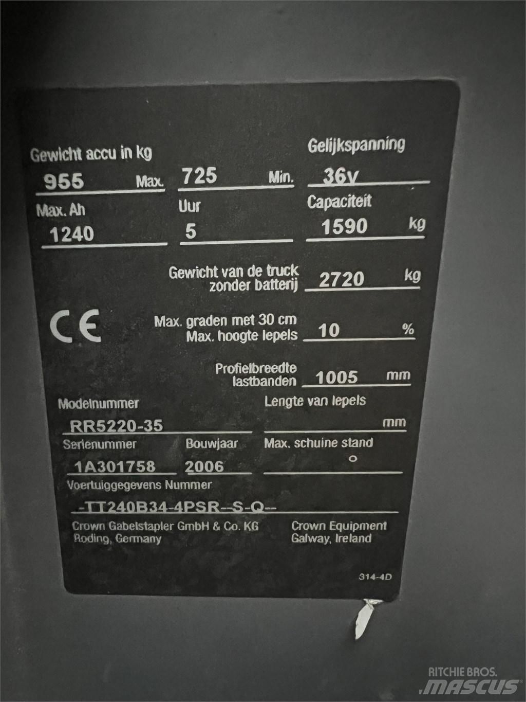 Crown RR 5220-35 Wózki elektryczne