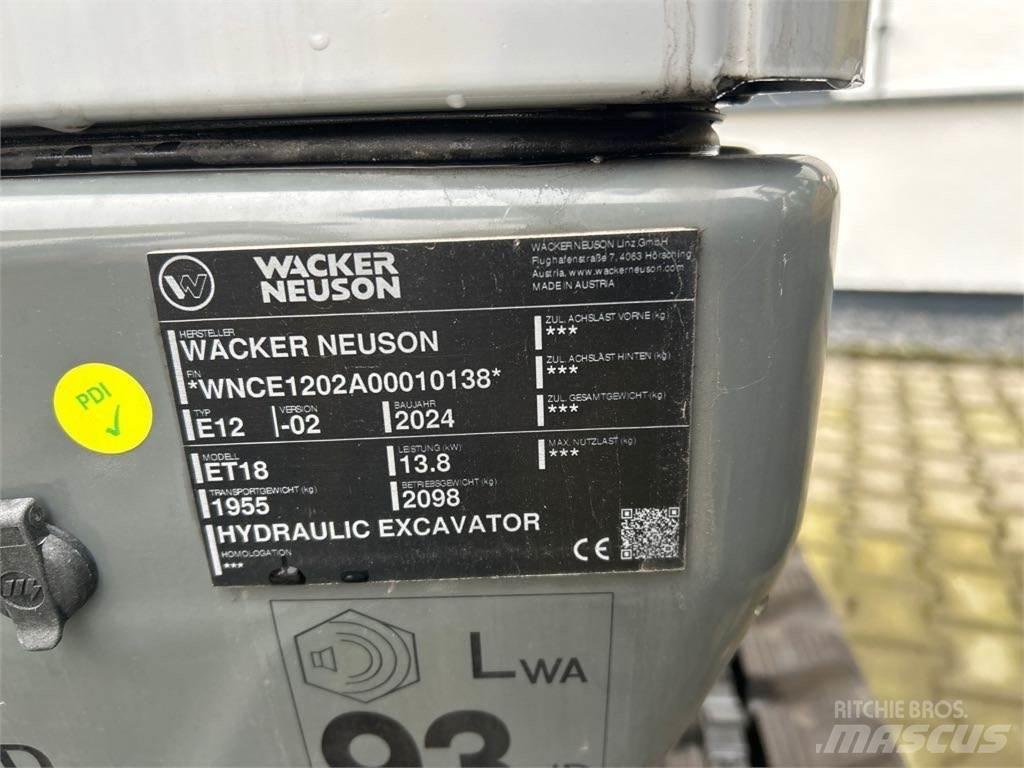 Wacker Neuson ET18 Koparki gąsienicowe