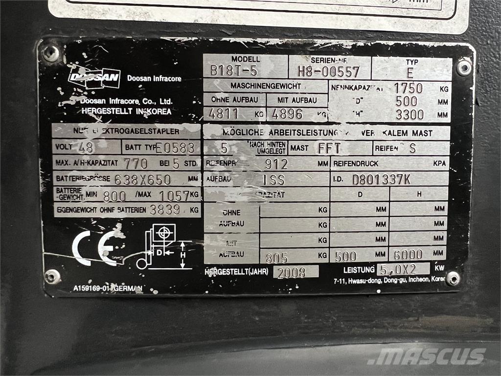 Doosan B18T-5 Wózki elektryczne
