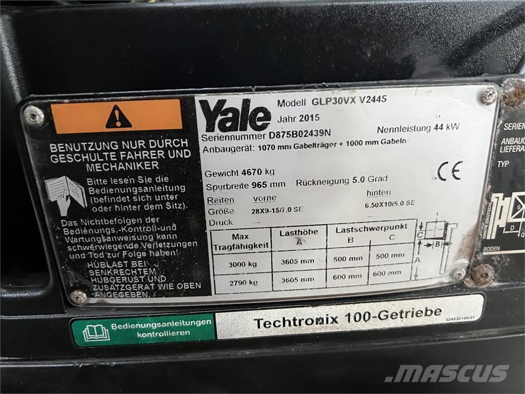 Yale GLP30VXV2445 Wózki LPG
