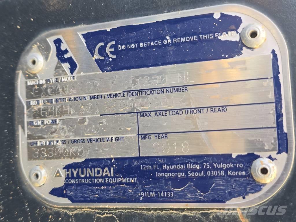 Hyundai HX 330 NL Koparki gąsienicowe