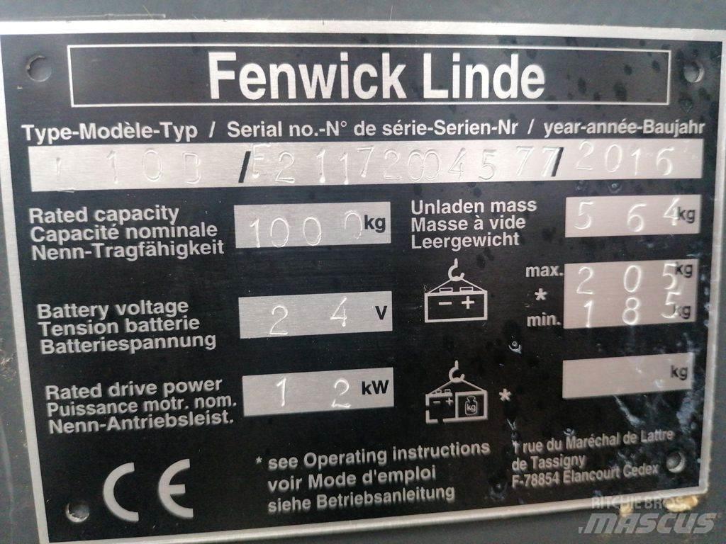 Linde L10B Wózki widłowe unoszące z dyszlem