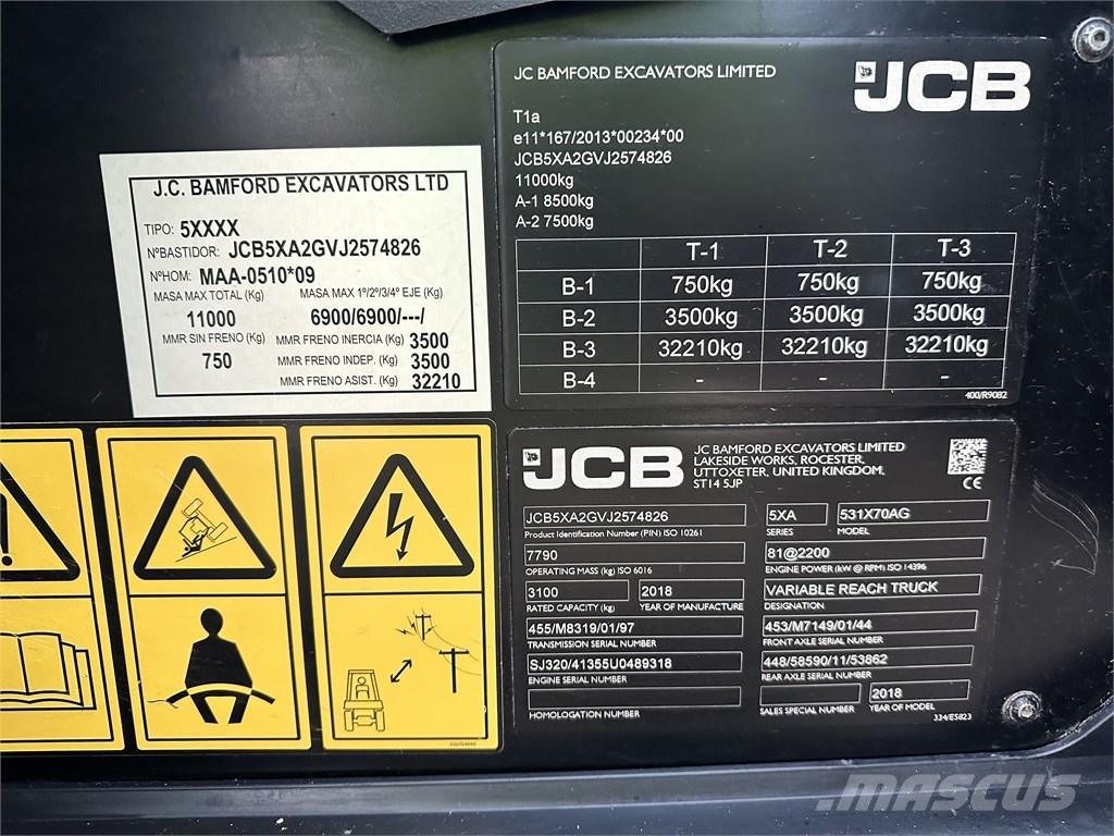 JCB 531-70 Agri Ładowarki rolnicze