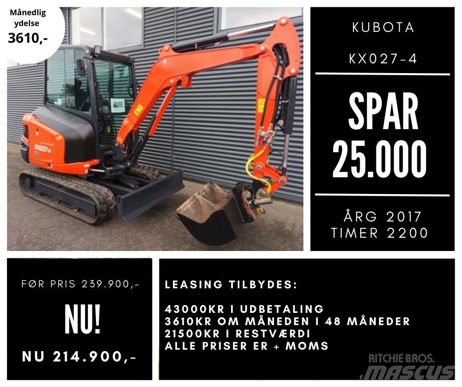 Kubota kx027-4 Minikoparki
