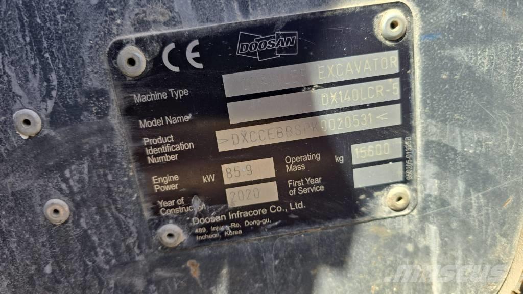 Doosan DX140LCR-5 Koparki gąsienicowe