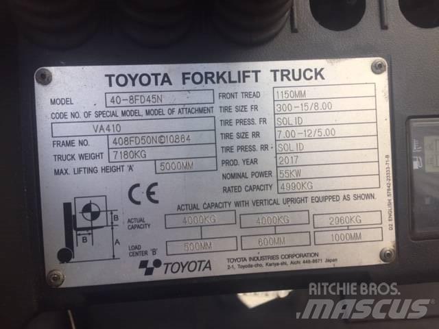 Toyota 40-8FD45N Wózki Diesla